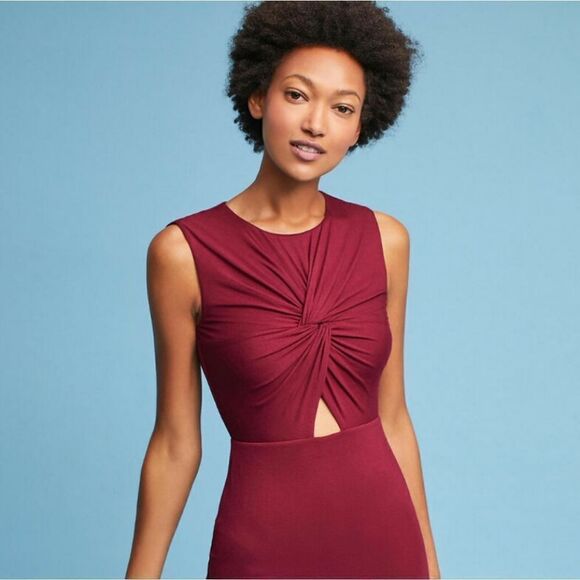 Bailey 44 Burgundy Twist Front Dress - Picture 1 of 14